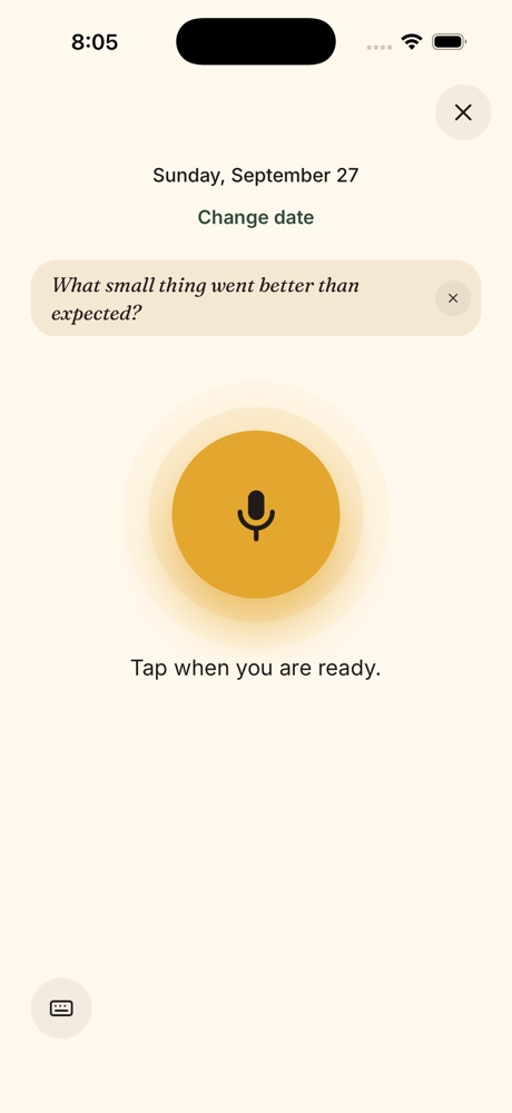 Sunflower recorder ready to record with a prompt